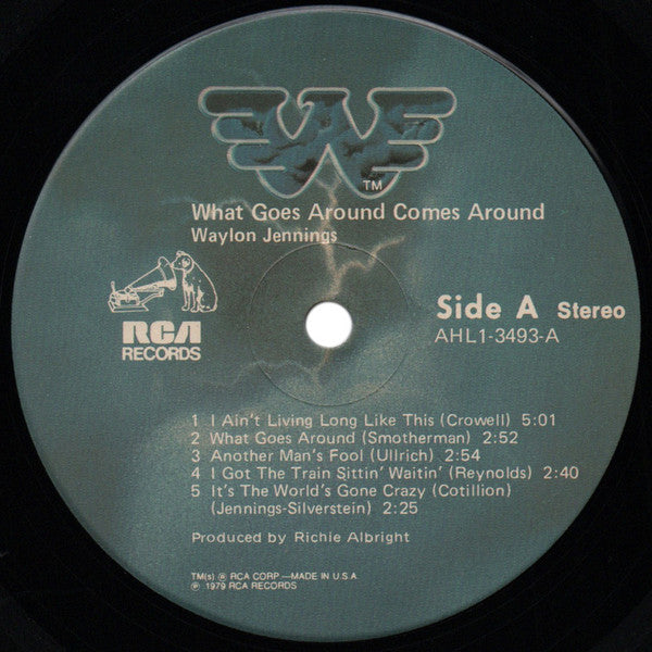 Waylon Jennings – What Goes Around Comes Around - 1979 US Original - Vinyl Pursuit Inc 