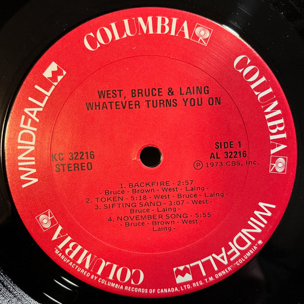 West, Bruce & Laing – Whatever Turns You On - 1973 Original