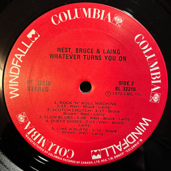 West, Bruce & Laing – Whatever Turns You On - 1973 Original
