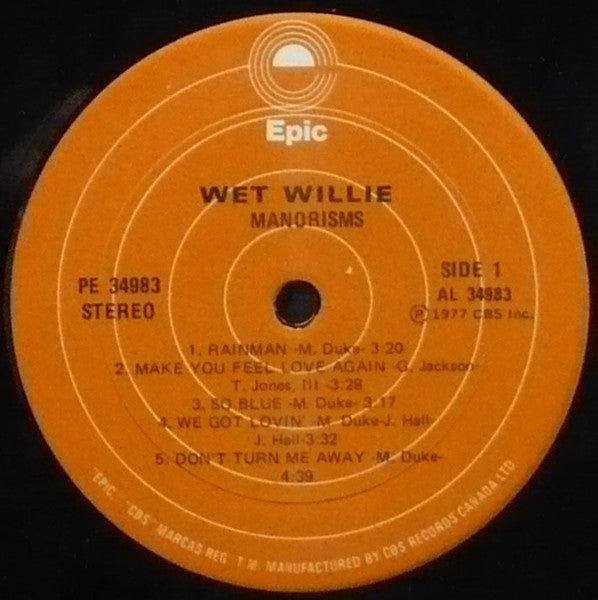 Wet Willie – Manorisms - 1977 VinylPursuit.com