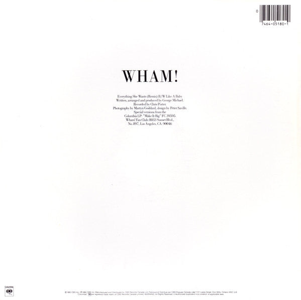 Wham! – Everything She Wants (Long Version)