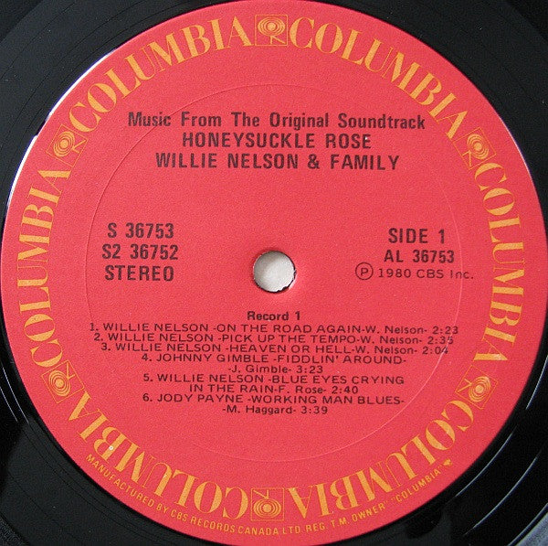 Willie Nelson & Family Honeysuckle Rose 1980 Original Soundtrack
