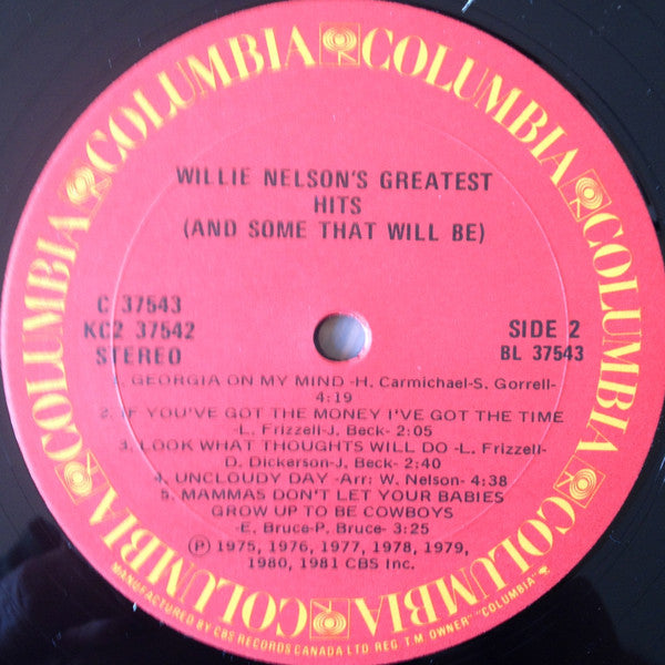 Willie Nelson – Greatest Hits (& Some That Will Be) - 1981 Original