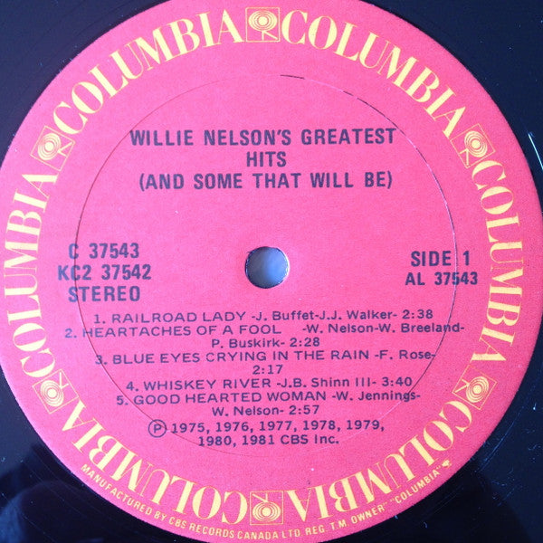Willie Nelson – Greatest Hits (& Some That Will Be) - 1981 Original
