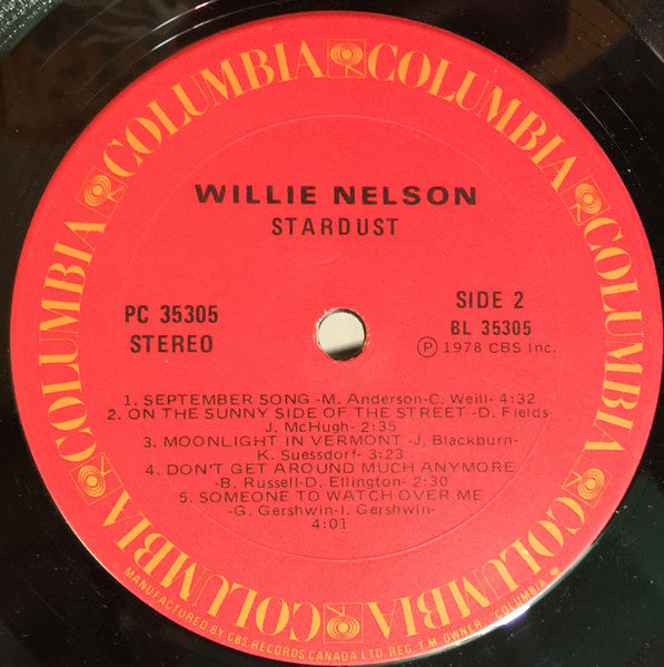 Willie Nelson – Stardust - 1978 Pressing VinylPursuit.com