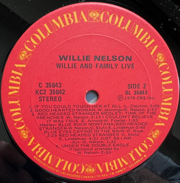Willie Nelson – Willie And Family Live - 1978
