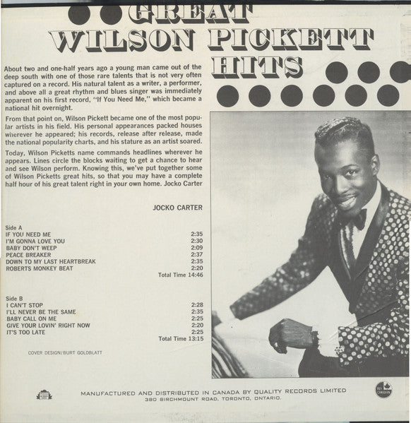 Wilson Pickett – Great Wilson Pickett Hits VinylPursuit.com