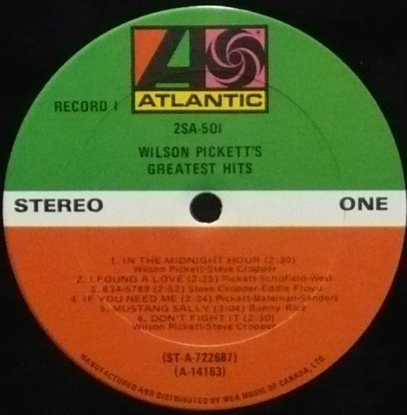 Wilson Pickett – Wilson Pickett's Greatest Hits - 1973 Original Double Album!