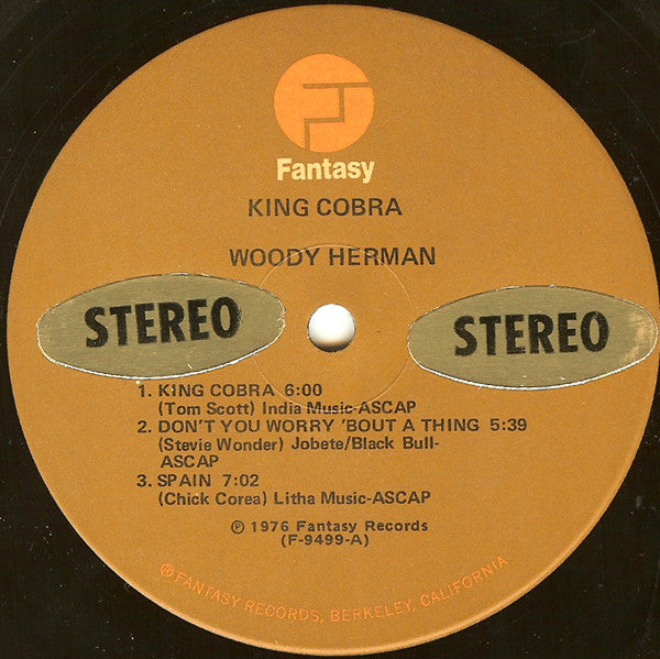 Woody Herman And The Thundering Herd – King Cobra - 1976 US Pressing