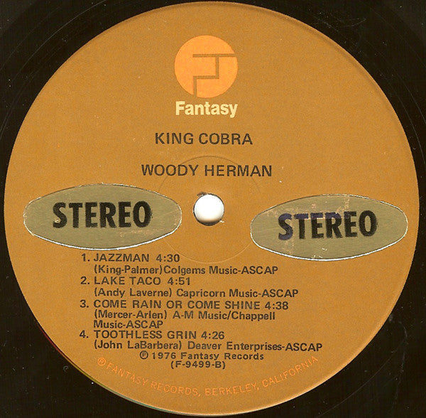 Woody Herman And The Thundering Herd – King Cobra - 1976 US Pressing