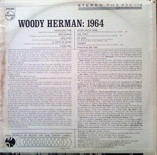 Woody Herman – Woody Herman: 1964  US Pressing