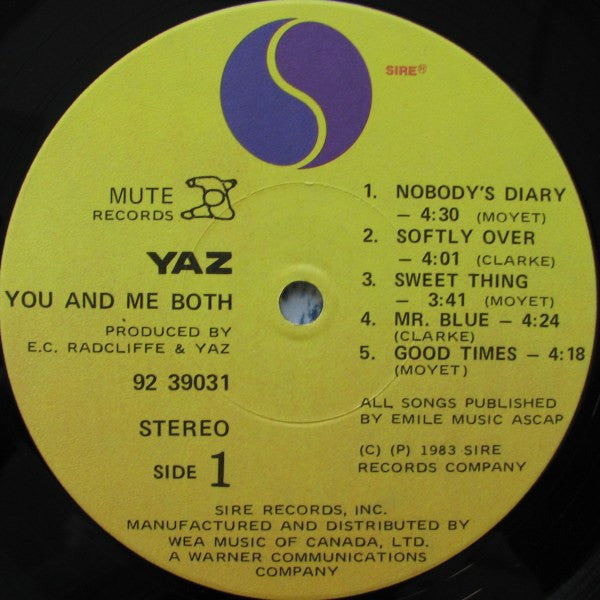 Yaz – You And Me Both - 1983 Original in Shrinkwrap!