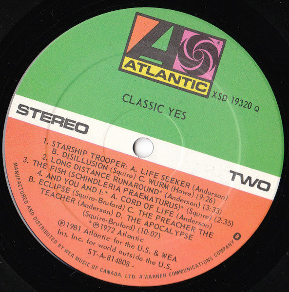 Yes – Classic Yes - 1981 Original
