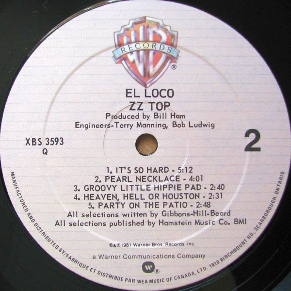 ZZ Top – El Loco VinylPursuit.com