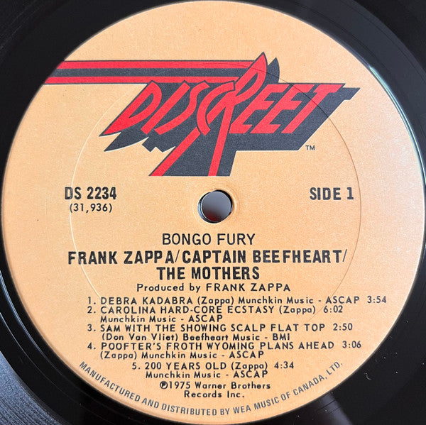 Zappa / Beefheart / Mothers – Bongo Fury