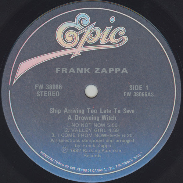 Zappa – Ship Arriving Too Late To Save A Drowning Witch VinylPursuit.com