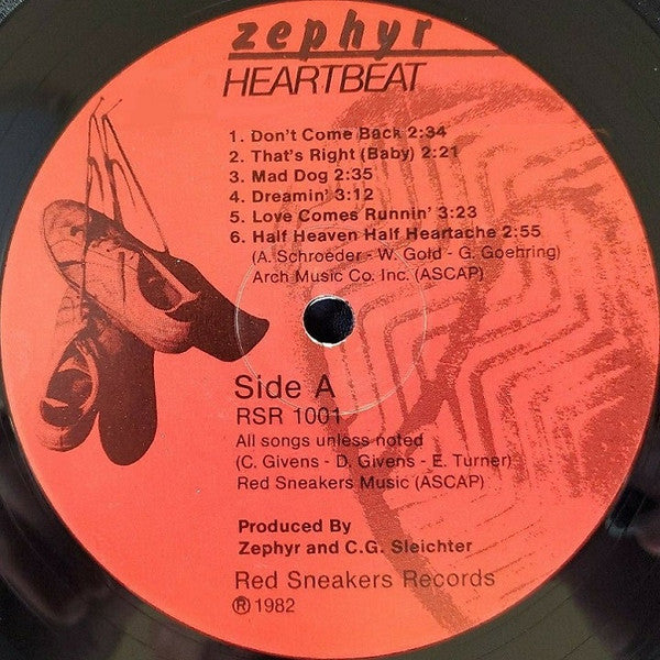 Zephyr – Heartbeat - Poster Included - 1982 US Original in Shrinkwrap