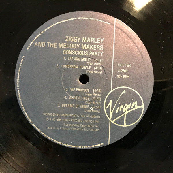 Ziggy Marley And The Melody Makers – Conscious Party - 1988 Original Pressing