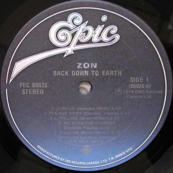 Zon – Back Down To Earth VinylPursuit.com