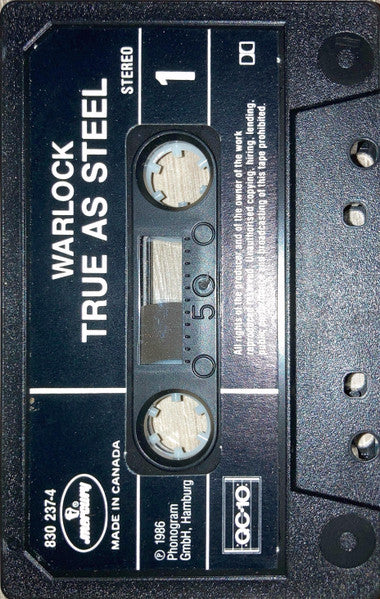 Warlock – True As Steel - 1986 Cassette VinylPursuit.com