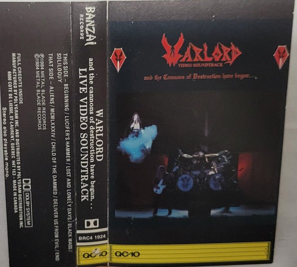 Warlord – And The Cannons Of Destruction Have Begun - 1984 Cassette, Banzai, Rare VinylPursuit.com