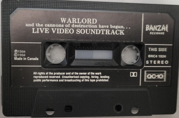 Warlord – And The Cannons Of Destruction Have Begun - 1984 Cassette, Banzai, Rare VinylPursuit.com