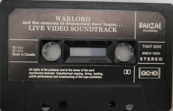 Warlord – And The Cannons Of Destruction Have Begun - 1984 Cassette, Banzai, Rare VinylPursuit.com