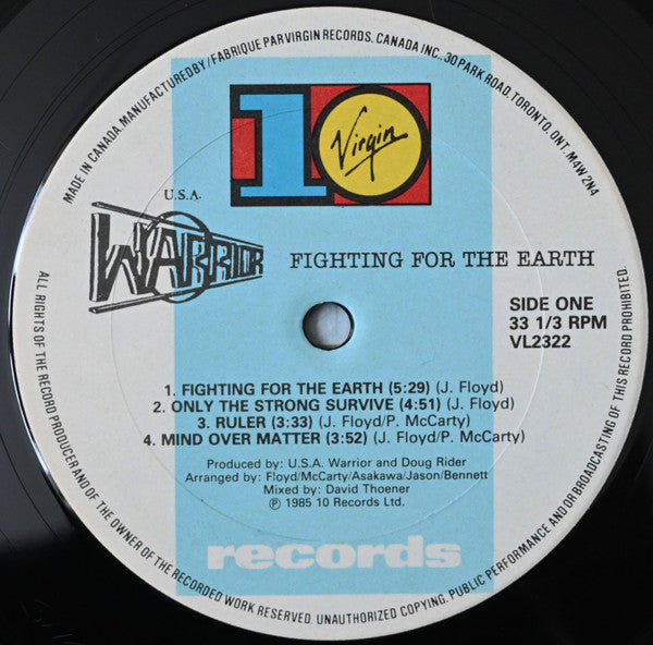 Warrior – Fighting For The Earth - 1982, Rare