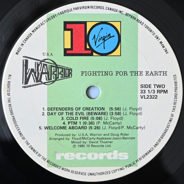 Warrior – Fighting For The Earth - 1982, Rare