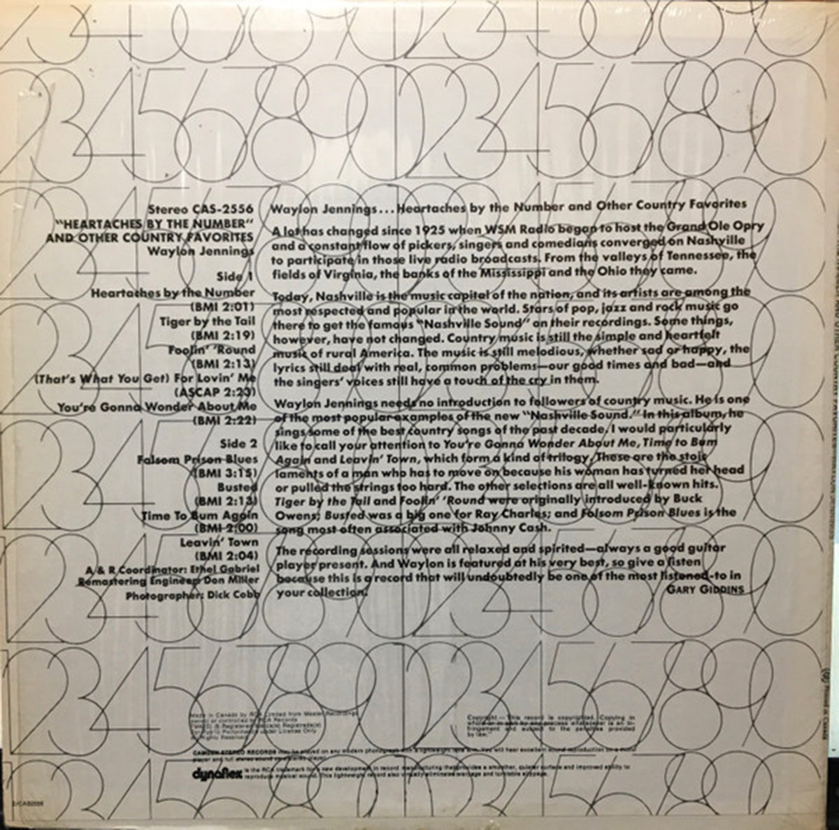 Waylon Jennings – Heartaches By The Number - 1972 VinylPursuit.com