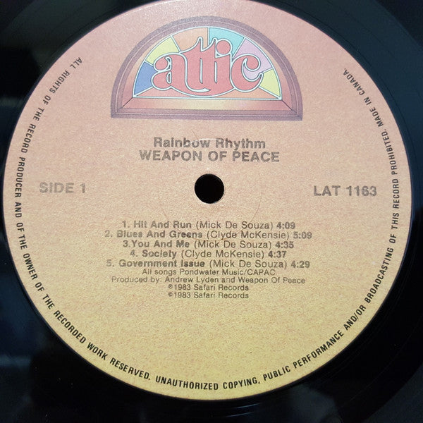 Weapon Of Peace – Rainbow Rhythm - 1983 Original