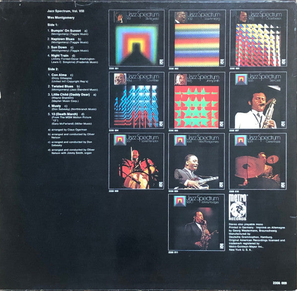 Wes Montgomery – Jazz Spectrum Vol. 8 - 1971 German Original VinylPursuit.com