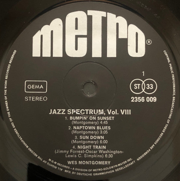 Wes Montgomery – Jazz Spectrum Vol. 8 - 1971 German Original VinylPursuit.com