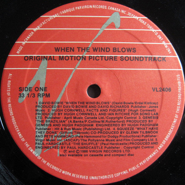 David Bowie, Roger Waters + When The Wind Blows Soundtrack - 1986 Original