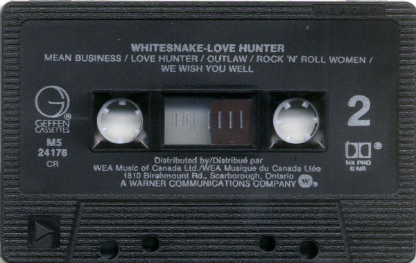 Whitesnake – Love Hunter - Dolby HX Pro Cassette, Rare