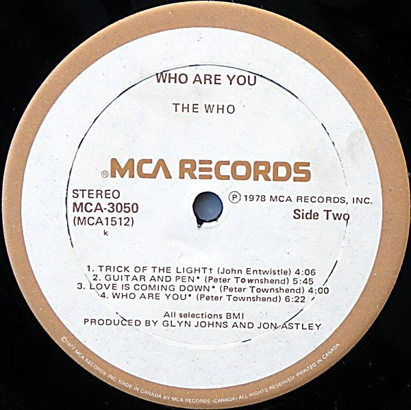 The Who – Who Are You - 1978 Pressing VinylPursuit.com