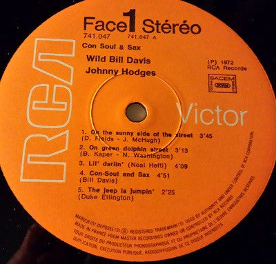 Wild Bill Davis - Con Soul And Sax- 1972 French Pressing