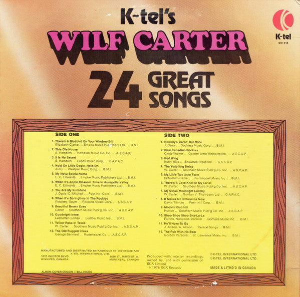 Wilf Carter – The Golden Years - 1976 Compilation - Bargain! VinylPursuit.com