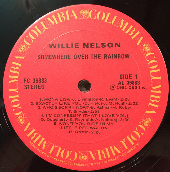 Willie Nelson – Somewhere Over The Rainbow - 1981, Bargain! VinylPursuit.com
