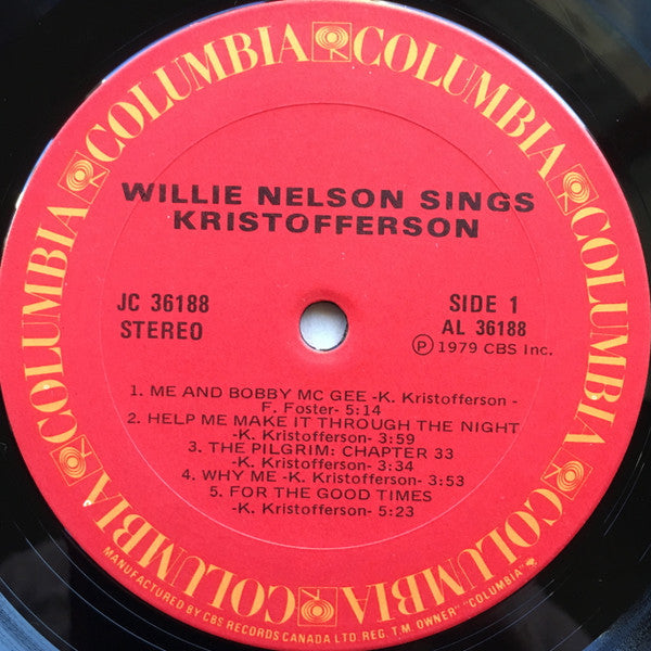 Willie Nelson – Willie Nelson Sings Kristofferson - 1979 US Original, Bargain! VinylPursuit.com