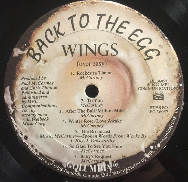 Wings – Back To The Egg - 1979 Original!