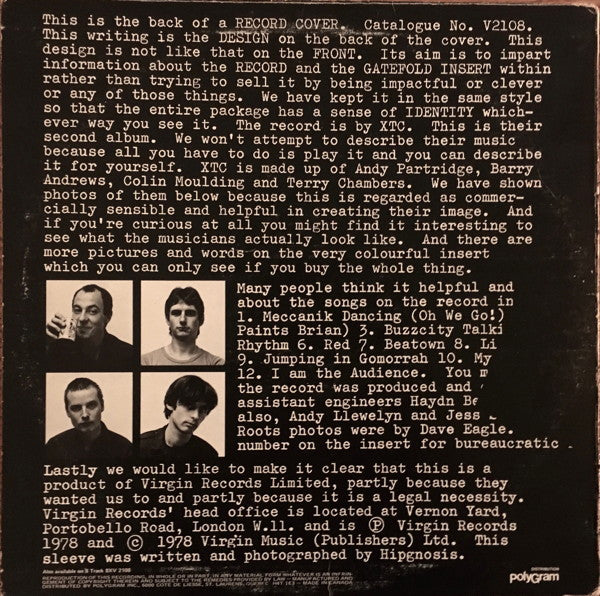 XTC – Go 2 - 1978 Original Vinyl Pursuit Inc