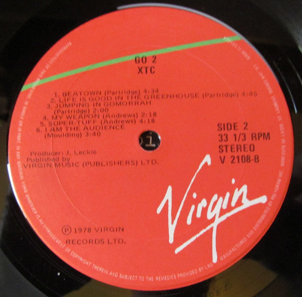 XTC – Go 2 - 1978 Original Vinyl Pursuit Inc