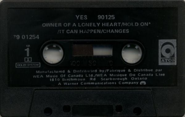Yes – 90125 - 1983 Original Cassette VinylPursuit.com