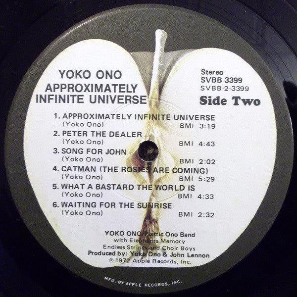 Yoko Ono With The Plastic Ono Band And Elephants Memory – Approximately Infinite Universe - 1973 US Original