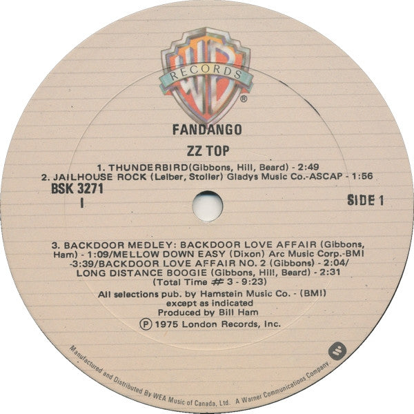ZZ Top ‎– Fandango! - 1979 Pressing! VinylPursuit.com