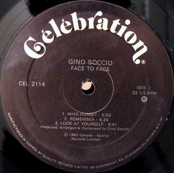 Gino Soccio – Face To Face - 1982 Original!