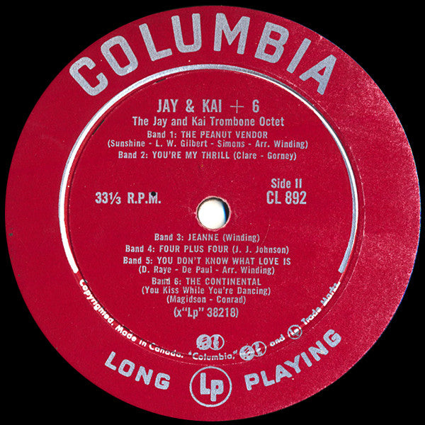 JJ Johnson and Kai Winding – Jay and Kai + 6: The Jay And Kai Trombone Octet - 1956 Mono