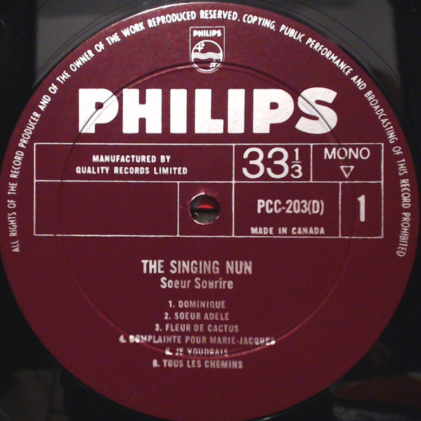 The Singing Nun - Soeur Sourire - 1963 Original Mono Pressing VinylPursuit.com