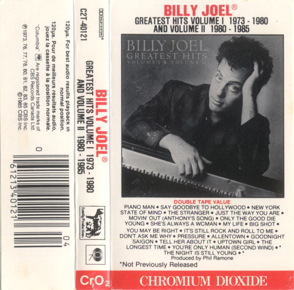 Billy Joel – Greatest Hits: Volume I and Volume II - 1985 Cassette